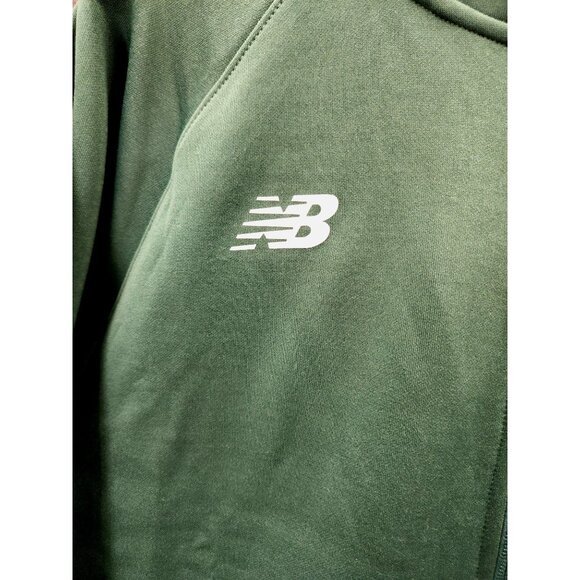 New Balance Mens Full-Zip Green Hoodie XLT NBTAVELHOODY Lightweight Athletic Jac - Picture 5 of 16